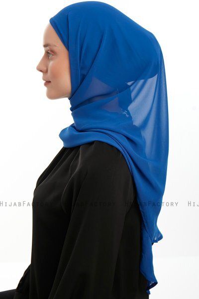 Sahar - Blå One Piece Chiffon Hijab