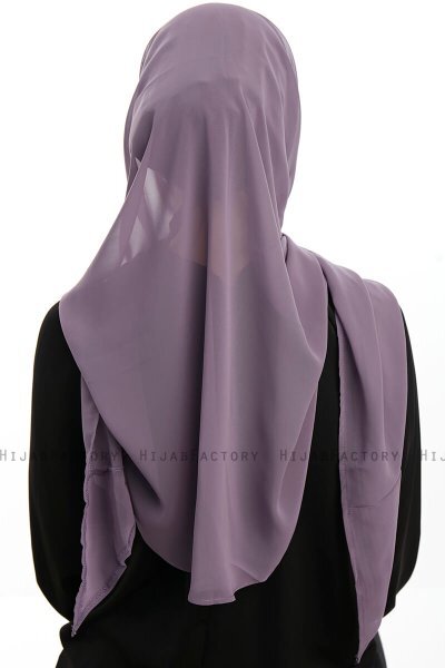 Sahar - Mørke Lilla One Piece Chiffon Hijab
