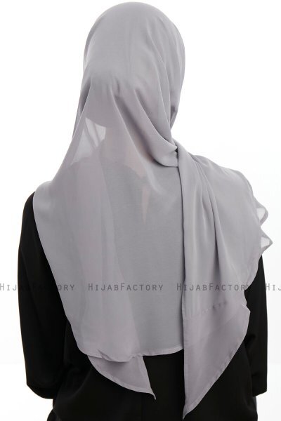 Sahar - Mørkegrå One Piece Chiffon Hijab