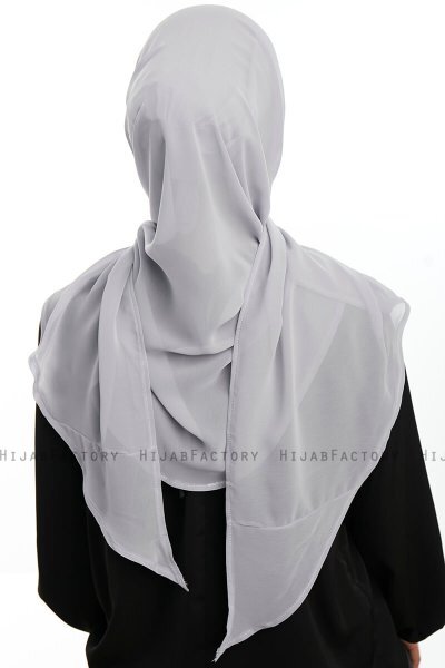 Sahar - Lysegrå One Piece Chiffon Hijab