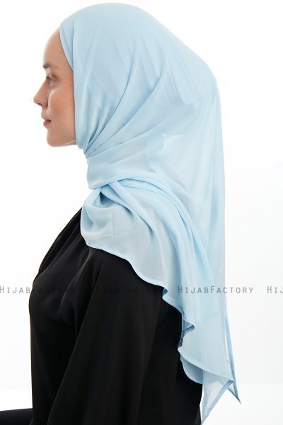 Sahar - Lyseblå One Piece Chiffon Hijab