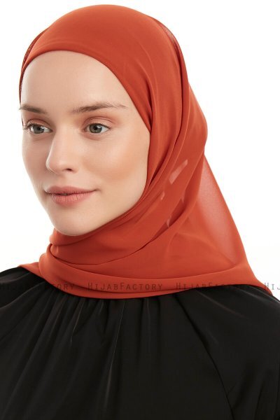 Sahar - Murstensrød One Piece Chiffon Hijab
