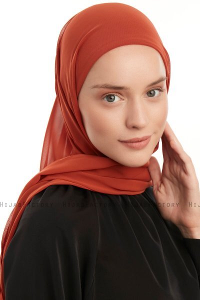 Sahar - Murstensrød One Piece Chiffon Hijab