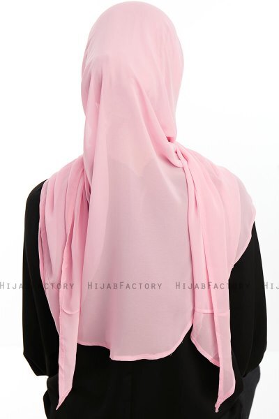 Sahar - Pink One Piece Chiffon Hijab