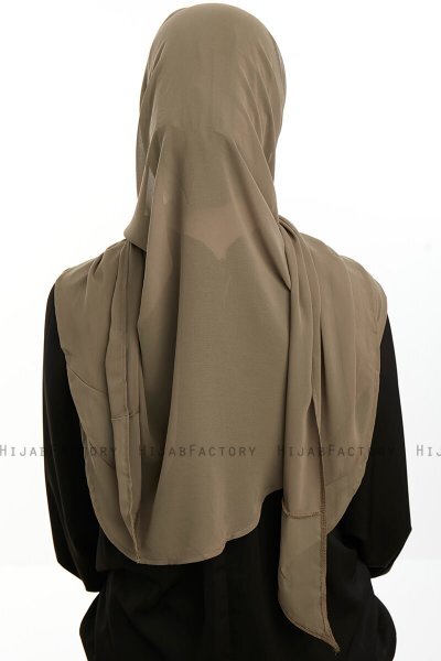 Sahar - Olivenegrøn One Piece Chiffon Hijab