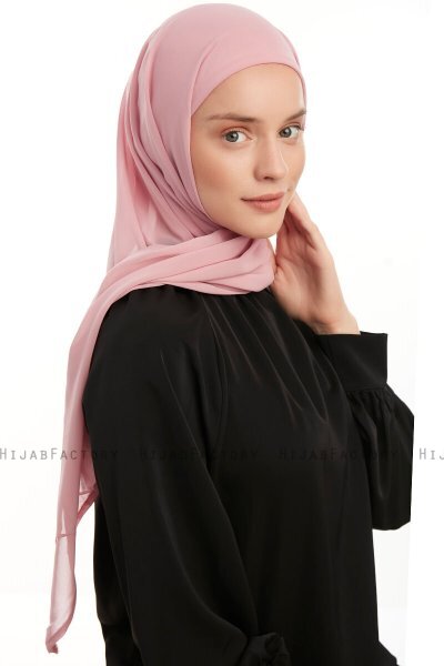 Sahar - Mørkrosa One Piece Chiffon Hijab