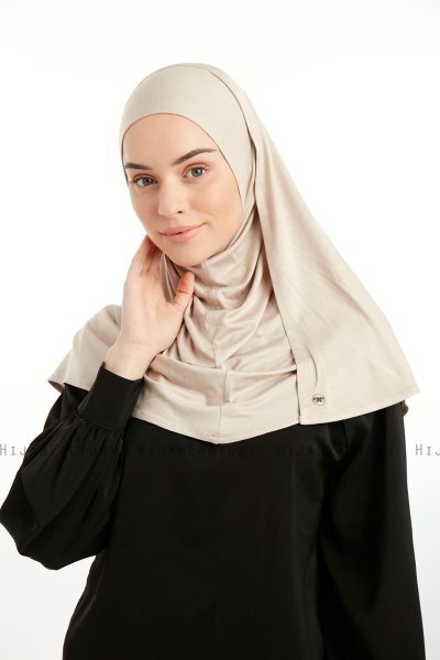 Feriha - Beige Viskose Turban Hijab