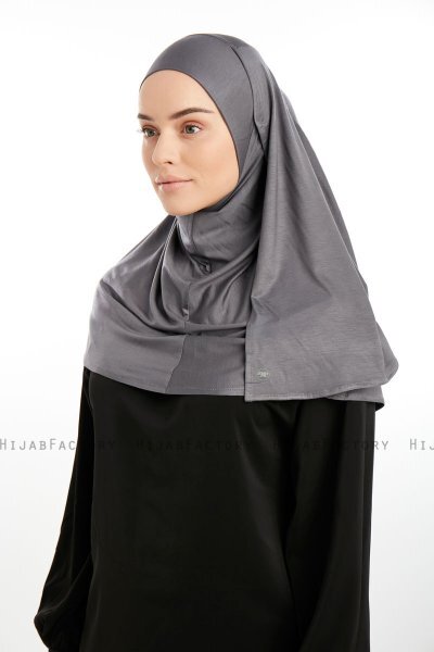Feriha - Mørkegrå Viskose Turban Hijab