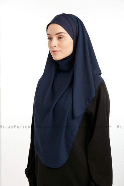 Bengi - Marine Blå Micro Krep Turban Hijab