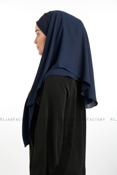 Bengi - Marine Blå Micro Krep Turban Hijab