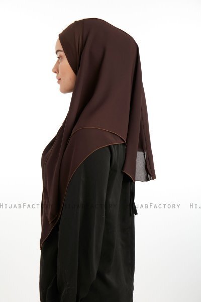 Bengi - Brun Micro Krep Turban Hijab