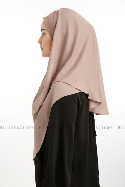 Bengi - Mørk Taupe Micro Krep Turban Hijab