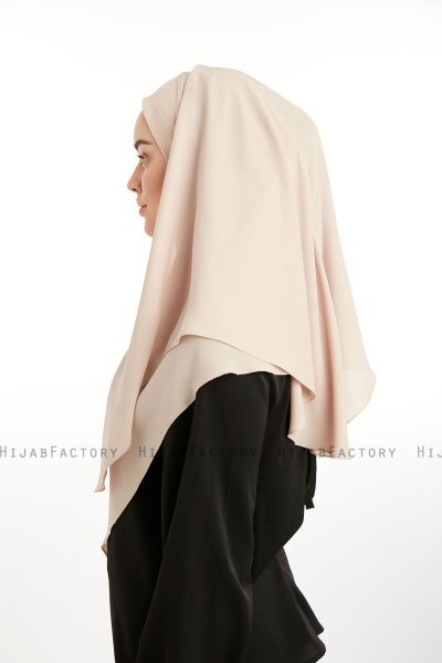 Bengi - Lys Taupe Micro Krep Turban Hijab