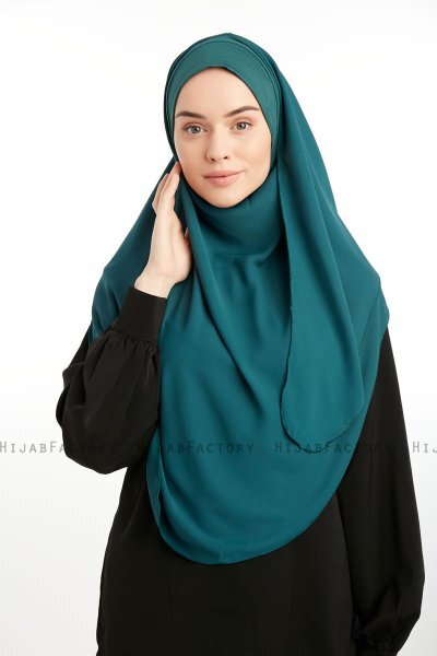 Bengi - Mørkegrøn Micro Krep Turban Hijab