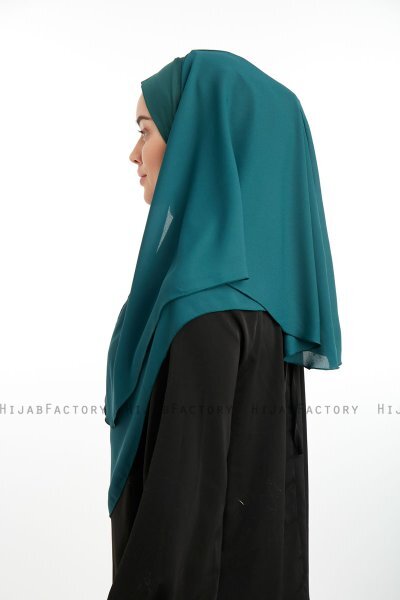 Bengi - Mørkegrøn Micro Krep Turban Hijab