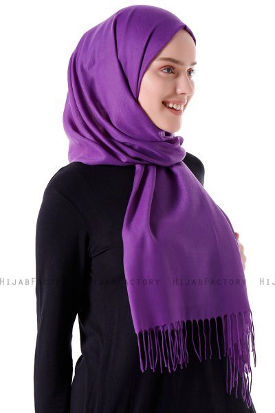 Demet - Mørke Lilla Pashmina Hijab