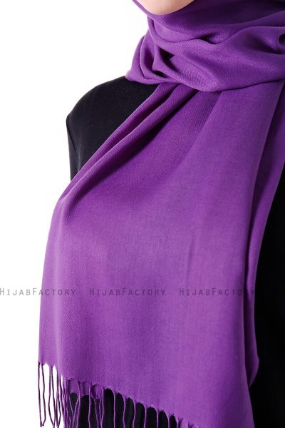 Demet - Mørke Lilla Pashmina Hijab