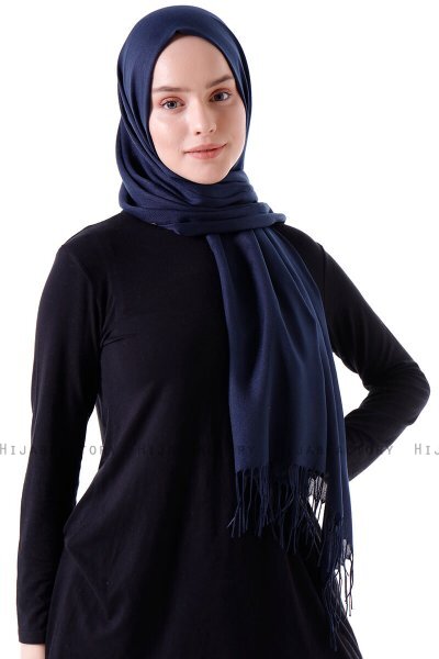 Demet - Marine Blå Pashmina Hijab
