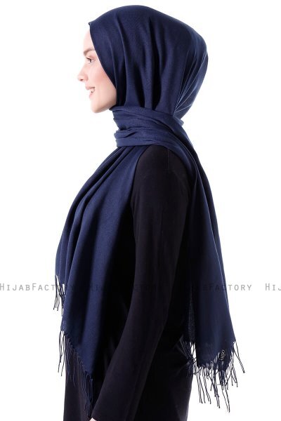 Demet - Marine Blå Pashmina Hijab