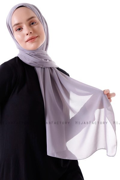 Hadise - Grå Chiffon Hijab