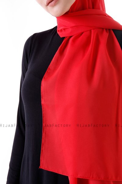 Hadise - Hindbærrød Chiffon Hijab