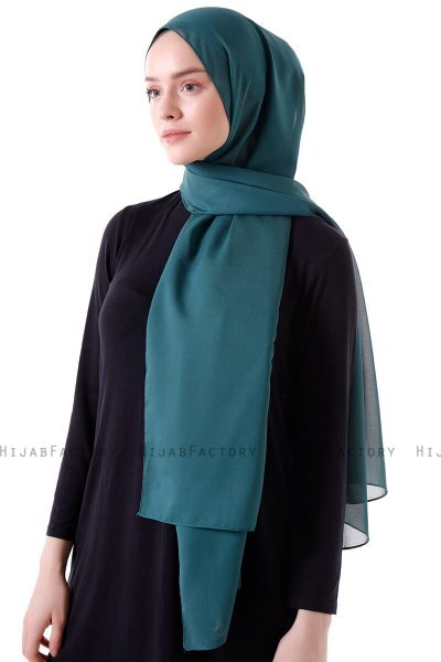 Hadise - Mørkegrøn Chiffon Hijab