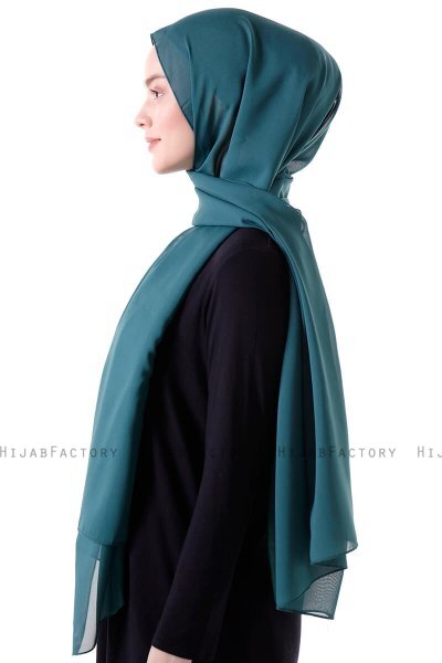 Hadise - Mørkegrøn Chiffon Hijab