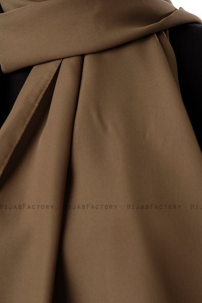 Hadise - Mørk Khaki Chiffon Hijab