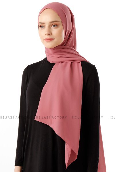 Hadise - Mørkrosa Chiffon Hijab
