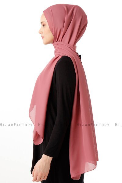 Hadise - Mørkrosa Chiffon Hijab