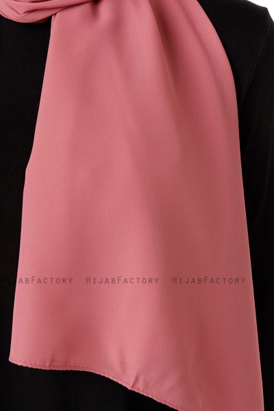 Hadise - Mørkrosa Chiffon Hijab