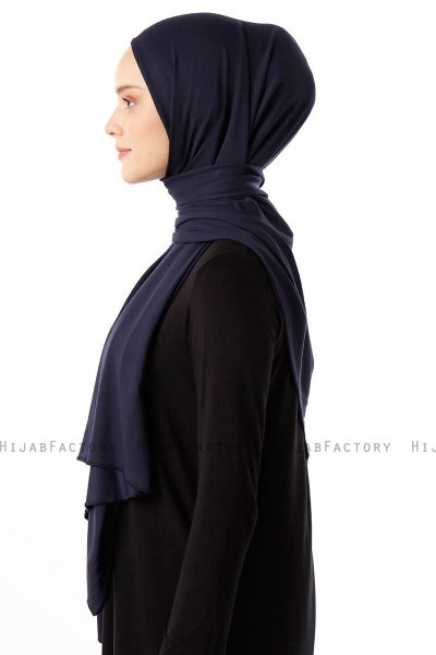 Neylan - Marine Blå Basic Jersey Hijab