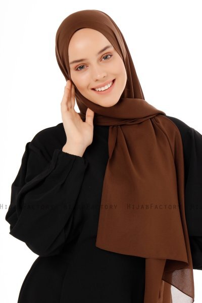 Esra - Brun Chiffon Hijab