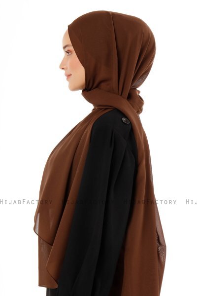 Esra - Brun Chiffon Hijab