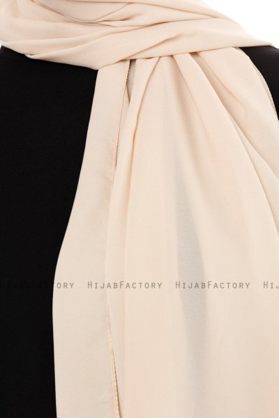 Esra - Beige Chiffon Hijab