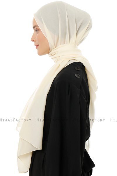 Esra - Lys Beige Chiffon Hijab