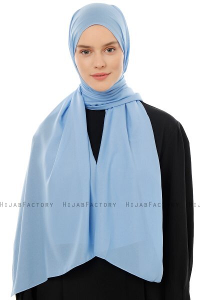 Esra - Lyseblå Chiffon Hijab