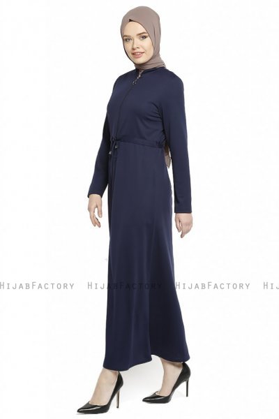 Emine - Marine Blå Abaya - Miss Cazibe
