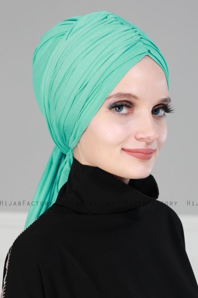 Amy - Turkis Bomuld Turban - Ayse Turban