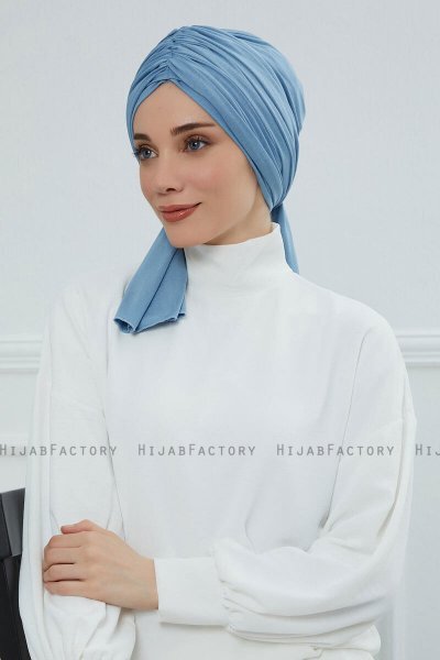 Amy - Sky Blue Bomuld Turban