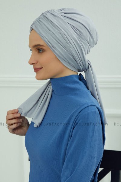 Amy - Lysegrå Bomuld Turban