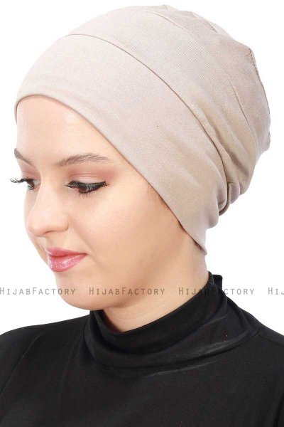 Stella - Taupe Bomuld Turban