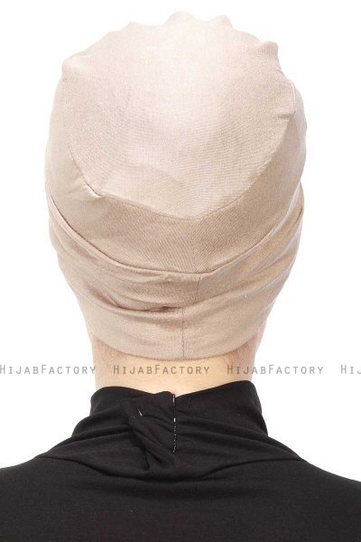 Stella - Taupe Bomuld Turban