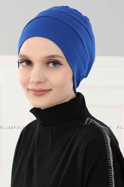 Stella - Blå Bomuld Turban