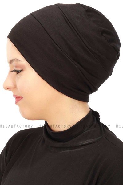 Stella - Svart Bomuld Turban