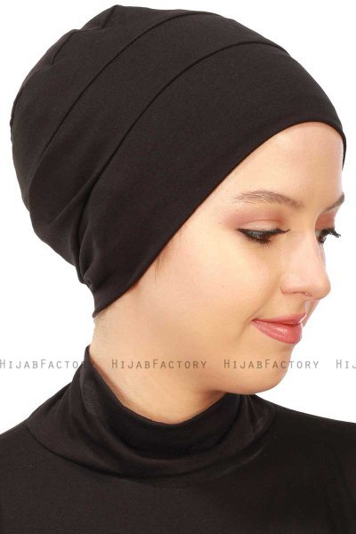 Stella - Svart Bomuld Turban
