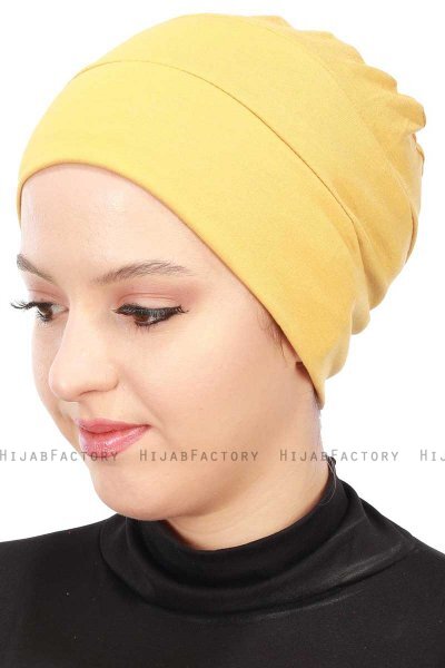 Stella - Sennepsgul Bomuld Turban