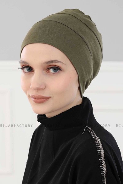 Stella - Khaki Bomuld Turban
