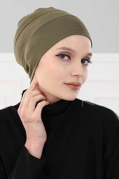 Stella - Khaki Bomuld Turban