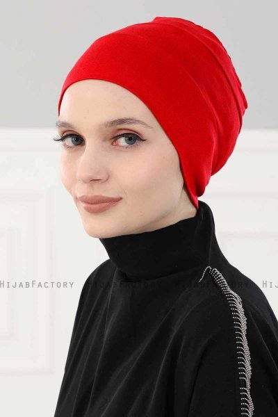 Stella - Rød Bomuld Turban